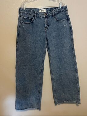 Hollister Light Blue Low-Rise Baggy Jeans